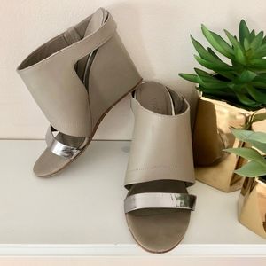 Vince Kasia Grey Leather Wedge